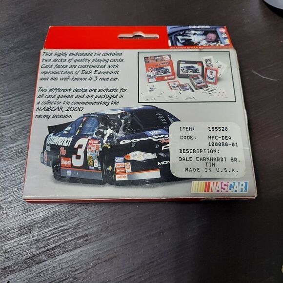 Collectible 2001 Set of 2 Sealed Playing Cards in a 3D Collector's TinNASCAR Dal - Picture 3 of 3